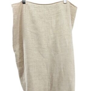 Dana Buchman Women's Beige Herringbone Linen‎ Blend Skirt Size 16